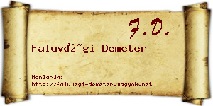 Faluvégi Demeter névjegykártya